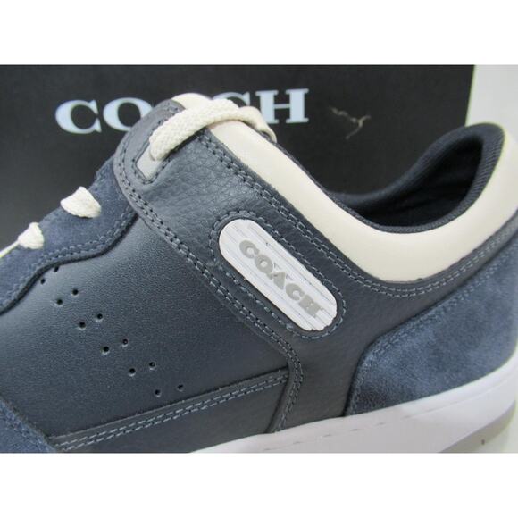 Men\'s Coach Mixed C201 Material Sneaker Lace Up Low Top Midnight Navy Size 10.5 main image 9